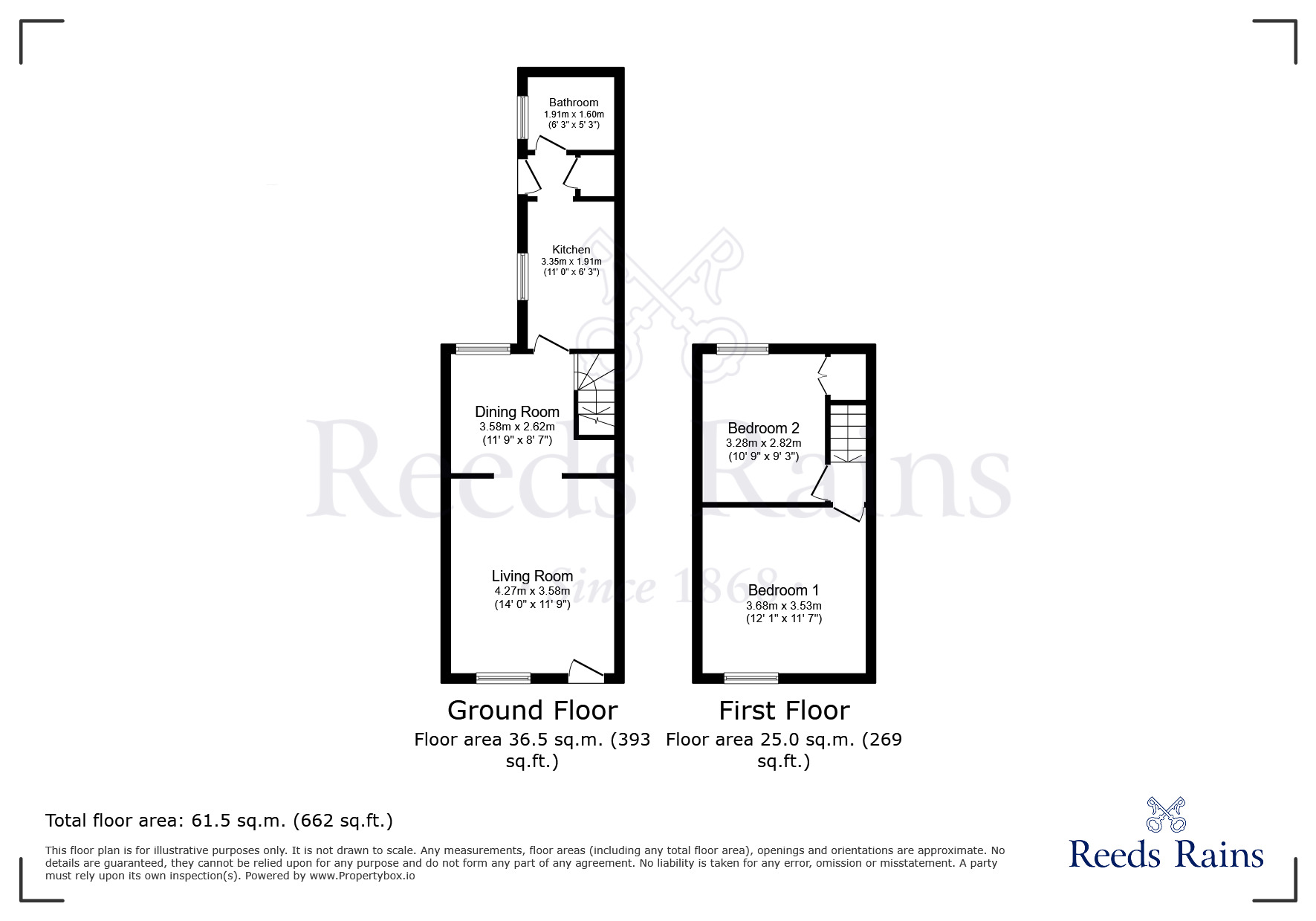 Floorplan of 2 bedroom Mid Terrace House to rent, Wood Street, Widnes, Cheshire, WA8
