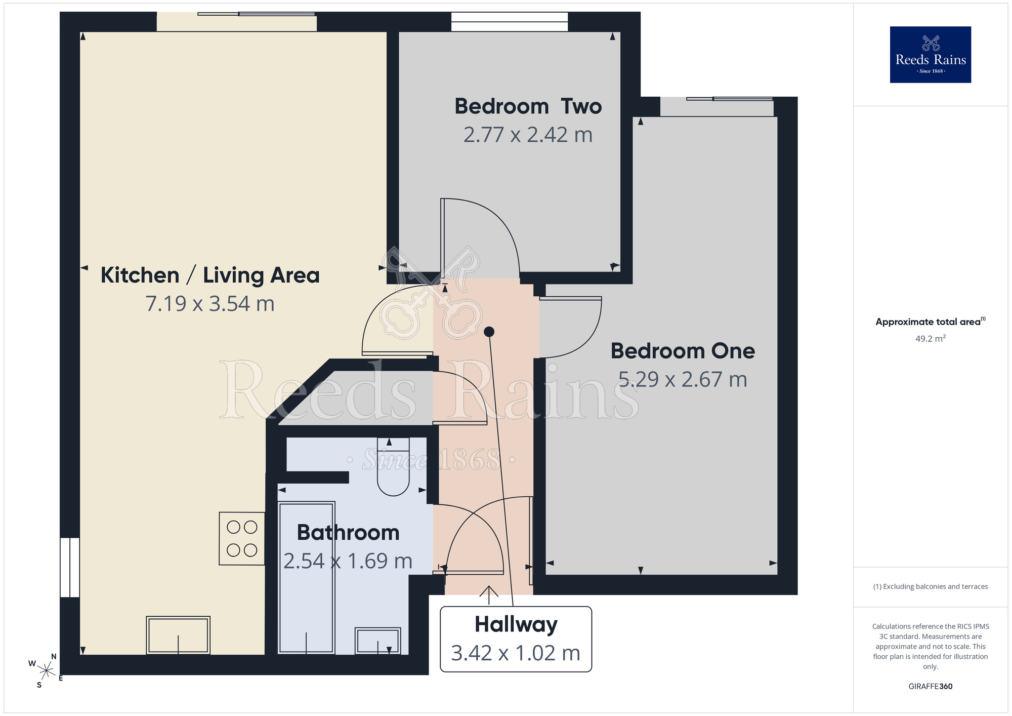 Floorplan of 2 bedroom Flat to rent, Timperley Court, Widnes, Cheshire, WA8