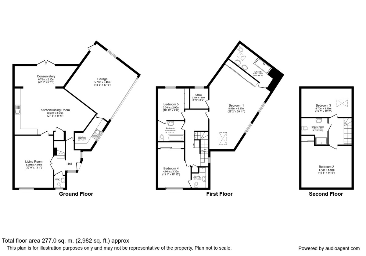 Floorplan of 5 bedroom Detached House to rent, St. Aidans Drive, Widnes, Cheshire, WA8