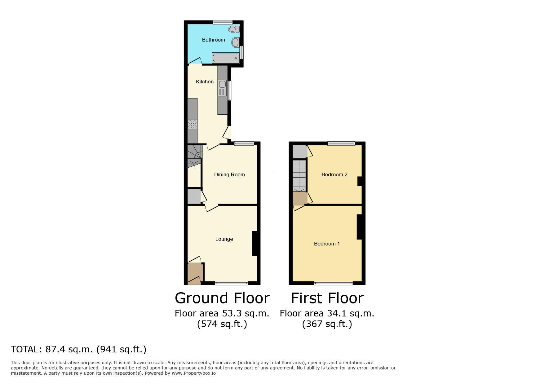 Floorplan of 2 bedroom Mid Terrace House for sale, Foster Street, Widnes, Cheshire, WA8