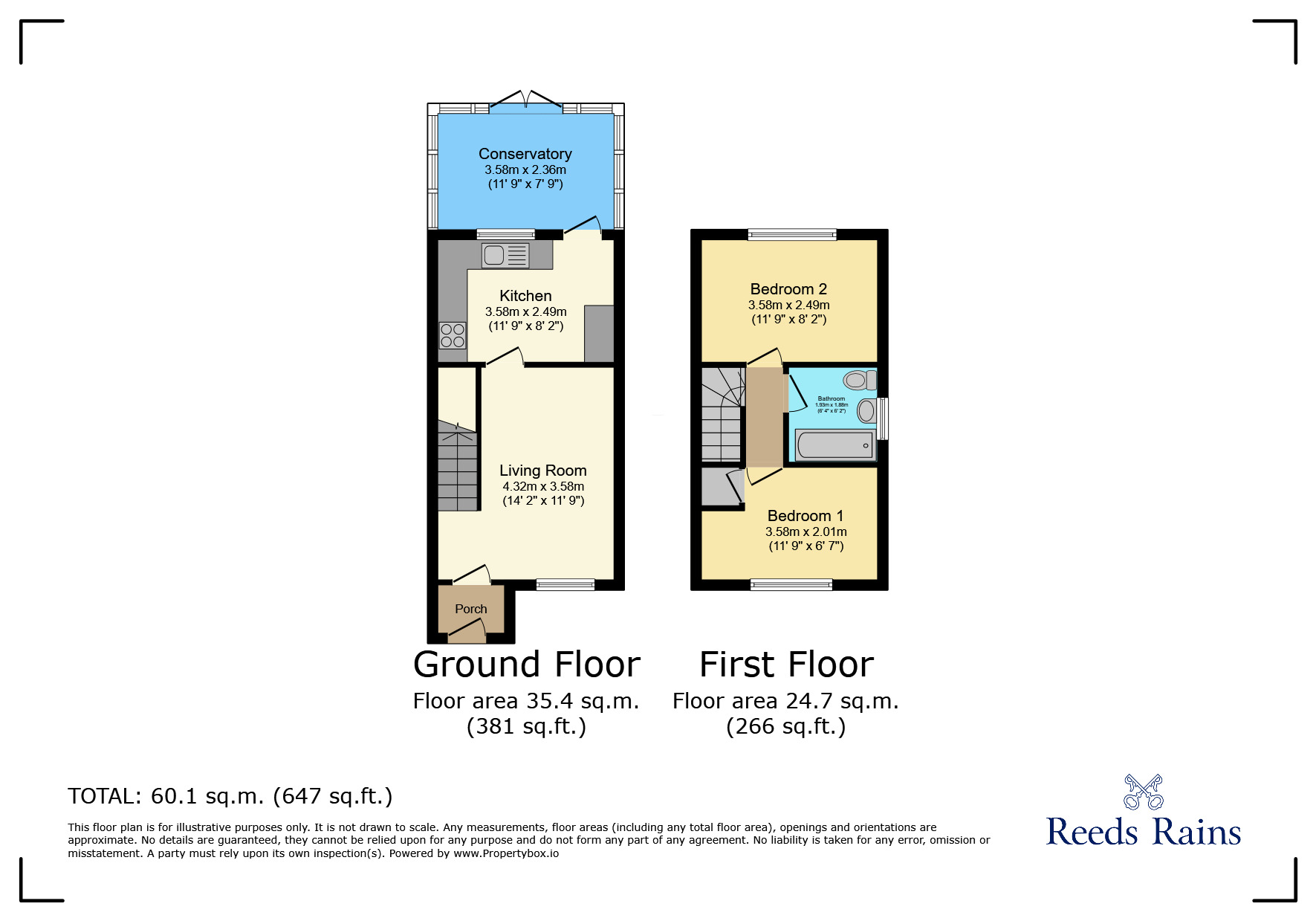 Floorplan of 2 bedroom Semi Detached House for sale, Newsham Close, Widnes, Cheshire, WA8