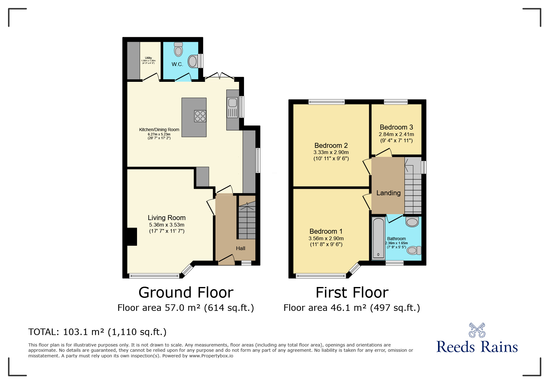 Floorplan of 3 bedroom Semi Detached House for sale, Briarfield Avenue, Widnes, Cheshire, WA8