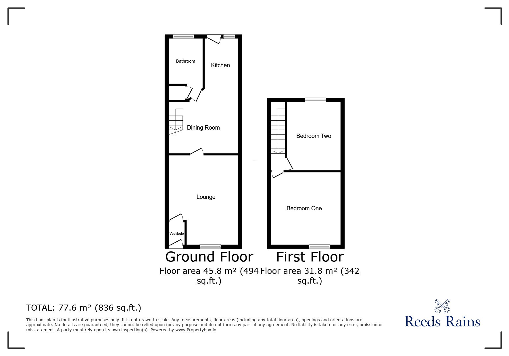 Floorplan of 2 bedroom End Terrace House for sale, Greenway Road, Widnes, Cheshire, WA8