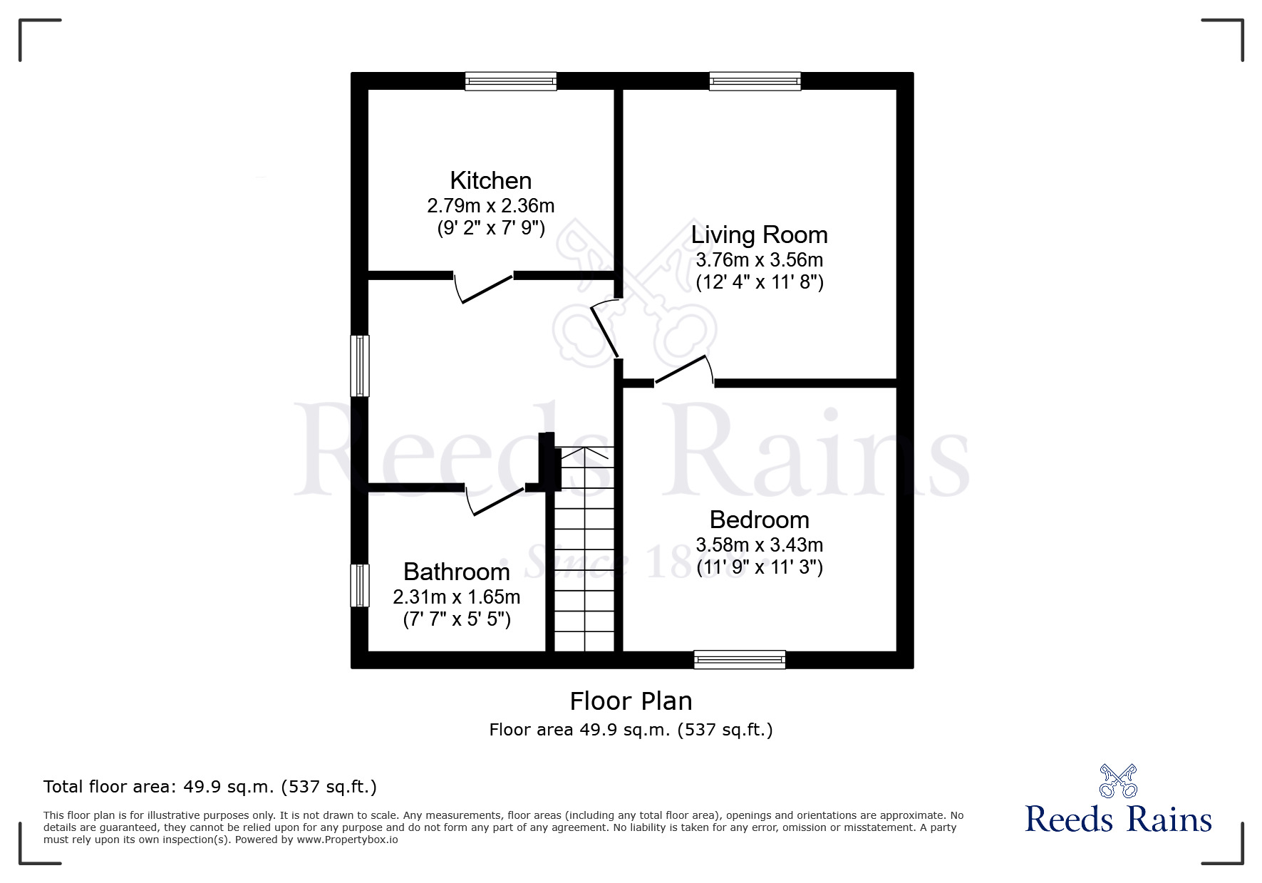 Floorplan of 1 bedroom  Flat for sale, Bellhouse Road, Widnes, Cheshire, WA8