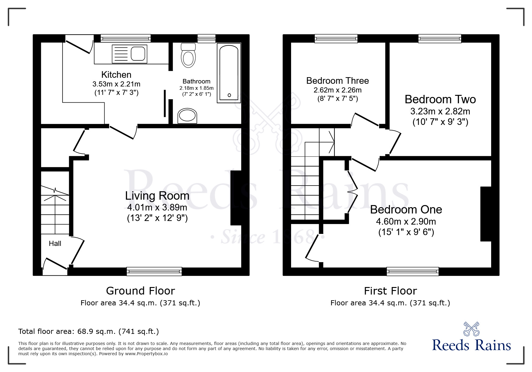 Floorplan of 3 bedroom Semi Detached House to rent, Mond Road, Widnes, Cheshire, WA8