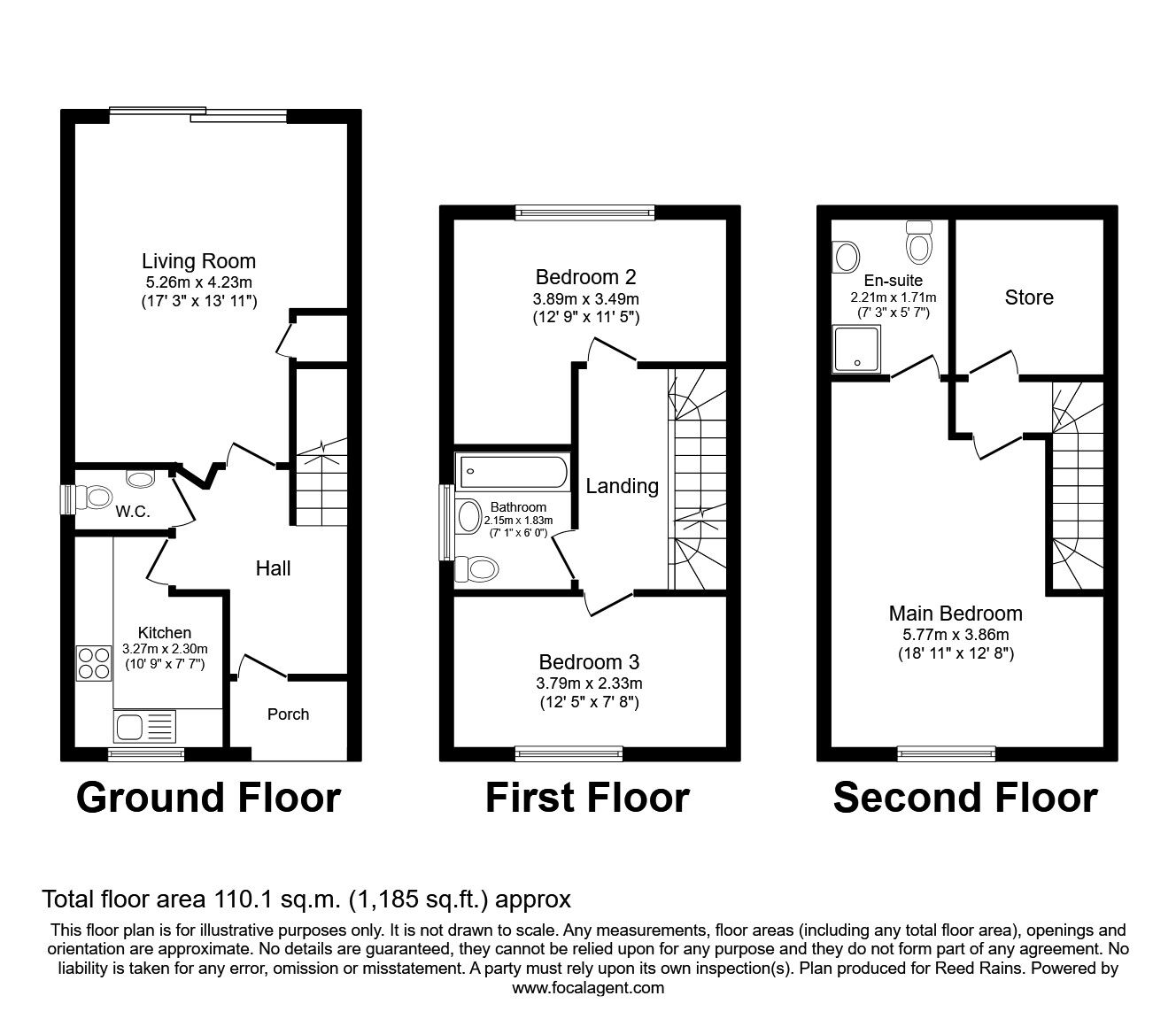 Floorplan of 3 bedroom Semi Detached House for sale, Brackenwood Drive, Widnes, Cheshire, WA8