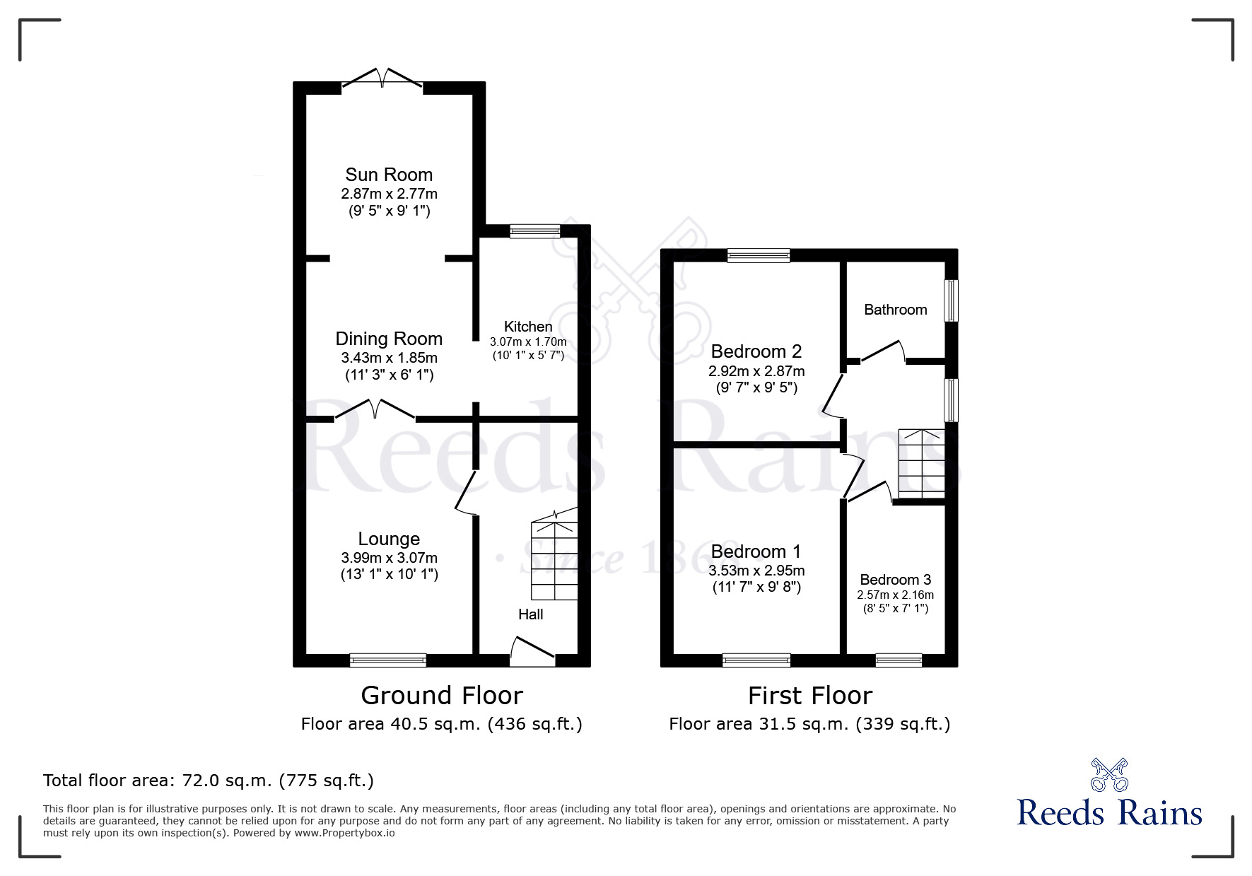 Floorplan of 3 bedroom Semi Detached House for sale, Stonehills Lane, Runcorn, Cheshire, WA7