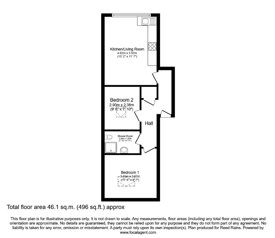 Floorplan of 2 bedroom  Flat to rent, Mullion Close, Brookvale, Cheshire, WA7