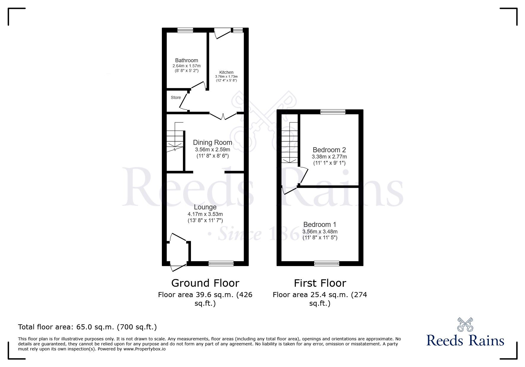 Floorplan of 2 bedroom Mid Terrace House to rent, Edwin Street, Widnes, Cheshire, WA8