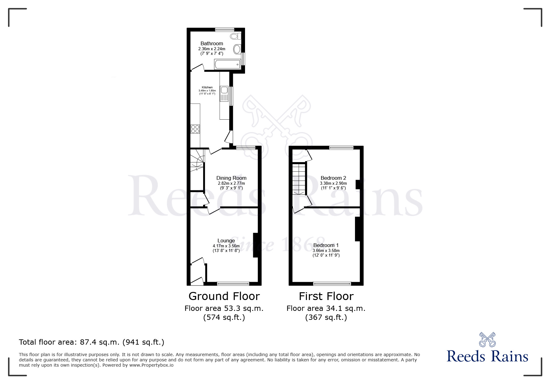 Floorplan of 2 bedroom Mid Terrace House to rent, Foster Street, Widnes, Cheshire, WA8