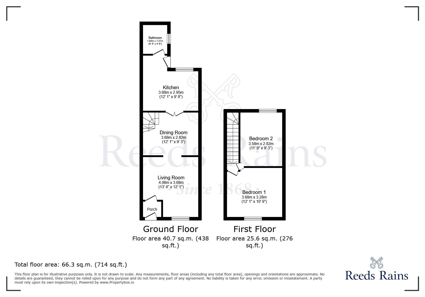 Floorplan of 2 bedroom Mid Terrace House for sale, Bower Street, Cheshire, WA8