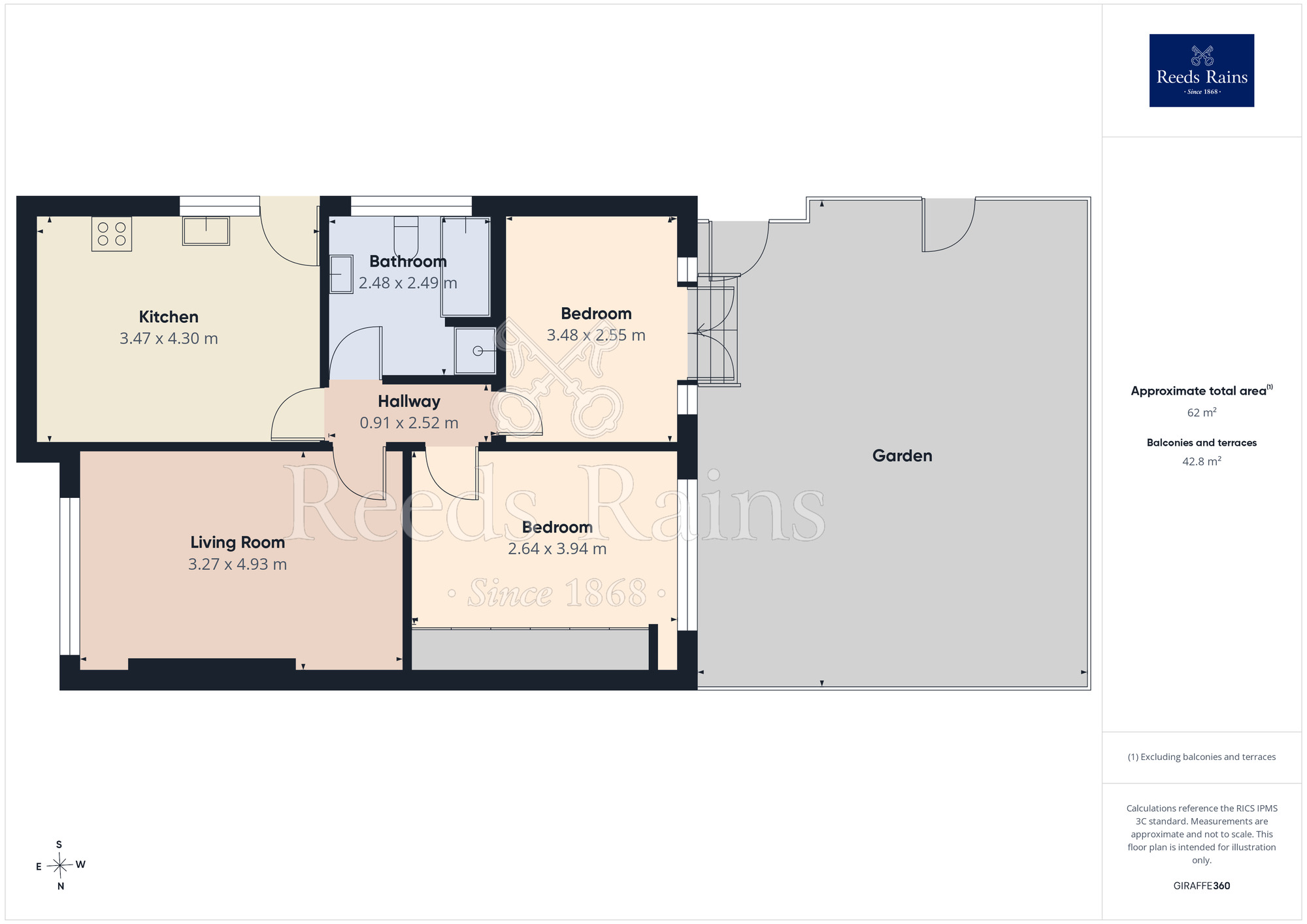 Floorplan of 2 bedroom Semi Detached Bungalow for sale, Baileys Close, Widnes, Cheshire, WA8