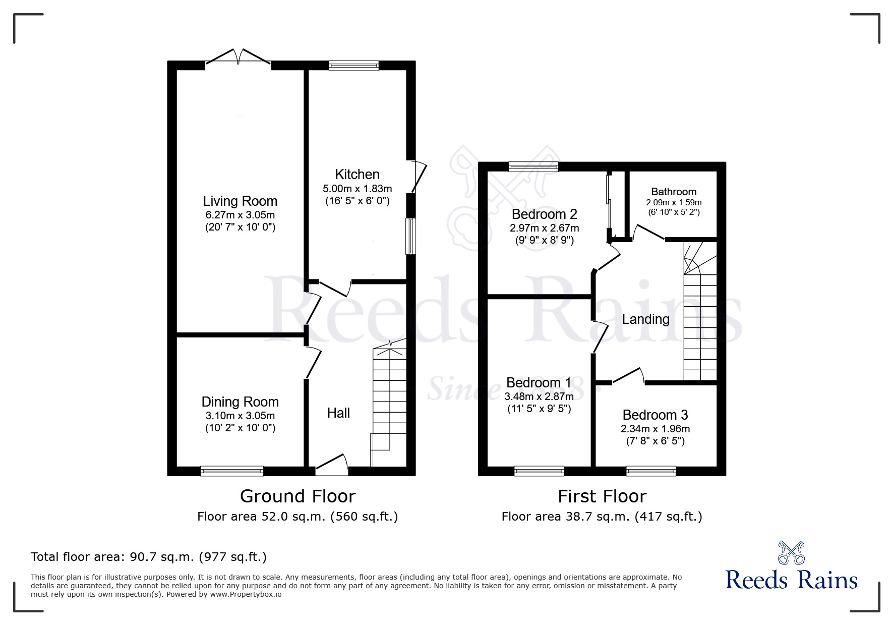 Floorplan of 3 bedroom Semi Detached House for sale, Nicholas Road, Widnes, Cheshire, WA8