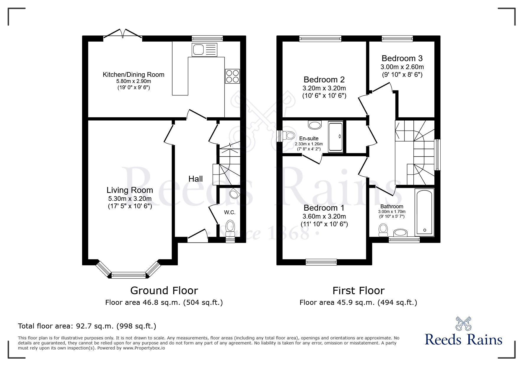 Floorplan of 3 bedroom Detached House for sale, Biggleswade Drive, Runcorn, Cheshire, WA7