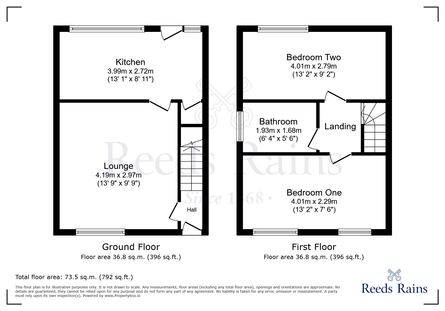 Floorplan of 2 bedroom End Terrace House to rent, Arkenstone Close, Widnes, Cheshire, WA8