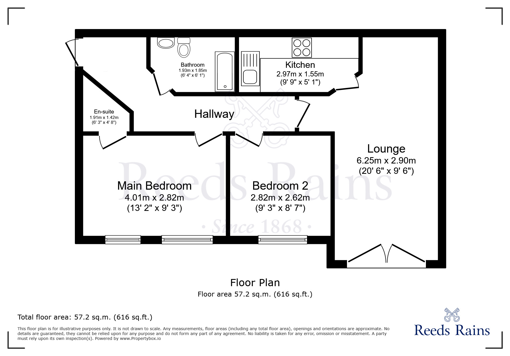 Floorplan of 2 bedroom  Flat to rent, Cronton Lane, Widnes, Cheshire, WA8