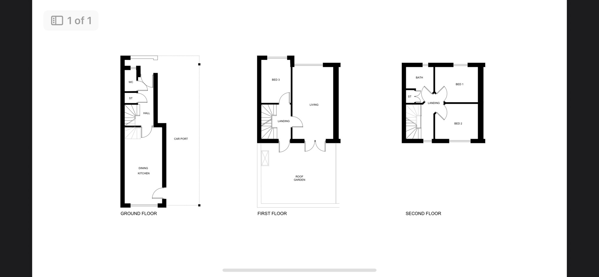 Floorplan of 3 bedroom End Terrace House for sale, Plot 1, Percival Lane, Cheshire, WA7