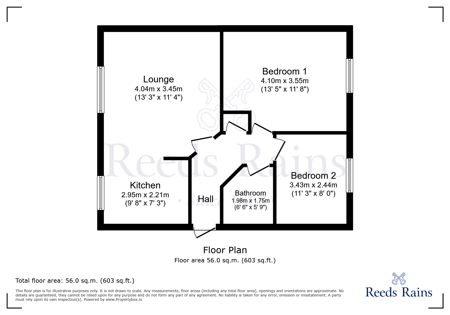 Floorplan of 2 bedroom  Flat to rent, Holly Farm Court, Upton Rocks Avenue, Cheshire, WA8