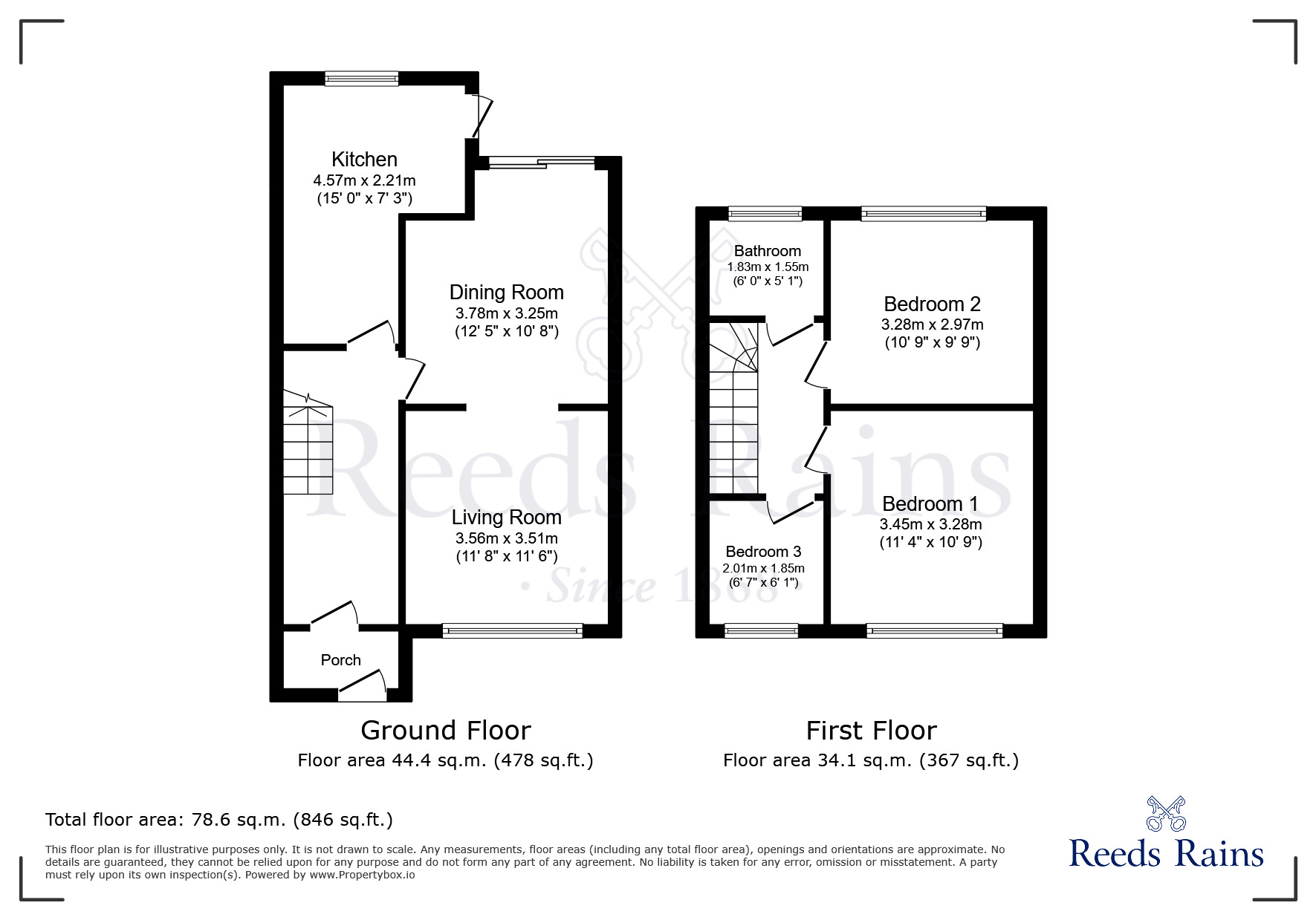 Floorplan of 3 bedroom Semi Detached House for sale, St. Annes Road, Widnes, Cheshire, WA8