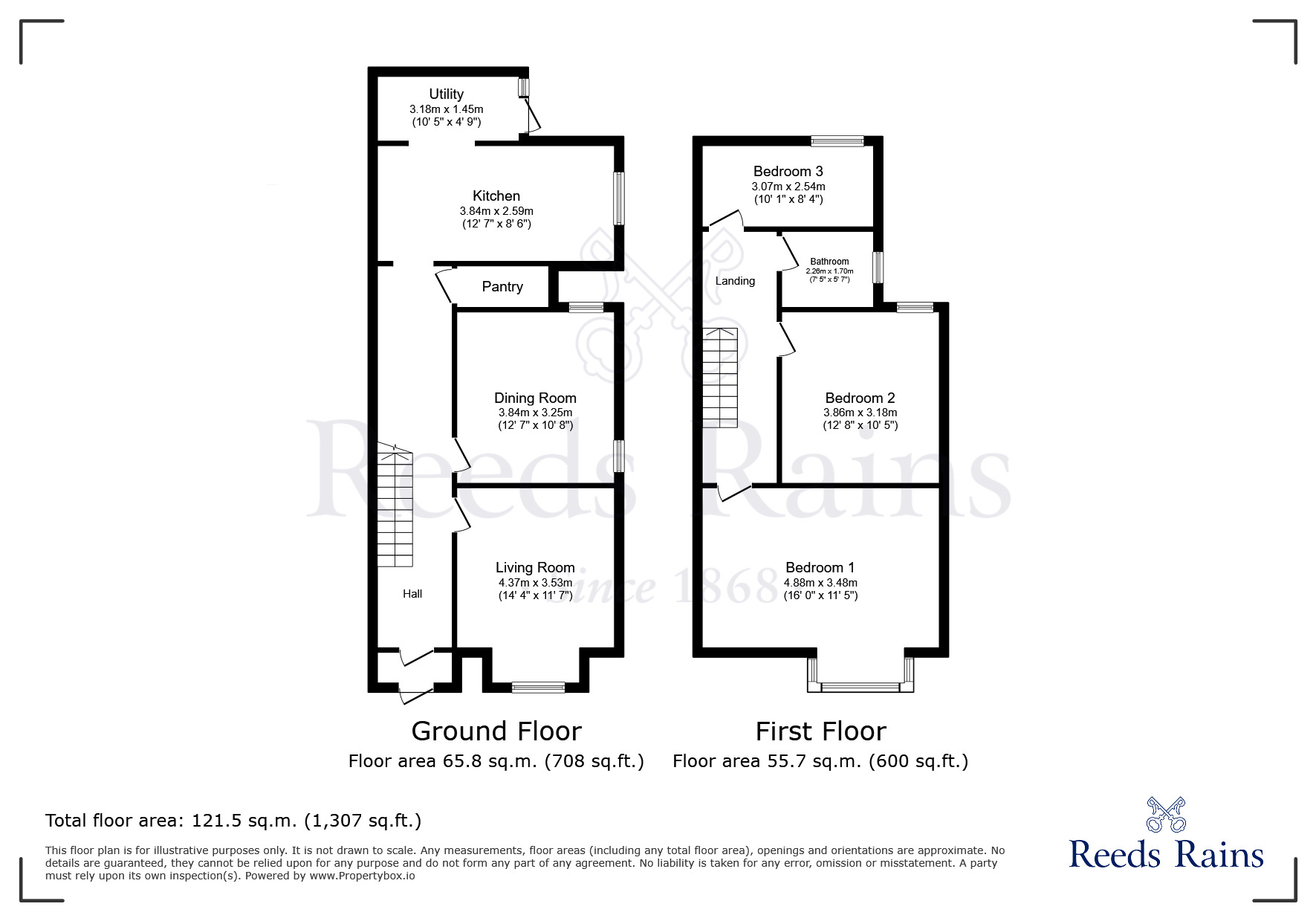 Floorplan of 3 bedroom Semi Detached House for sale, Birchfield Road, Widnes, Cheshire, WA8