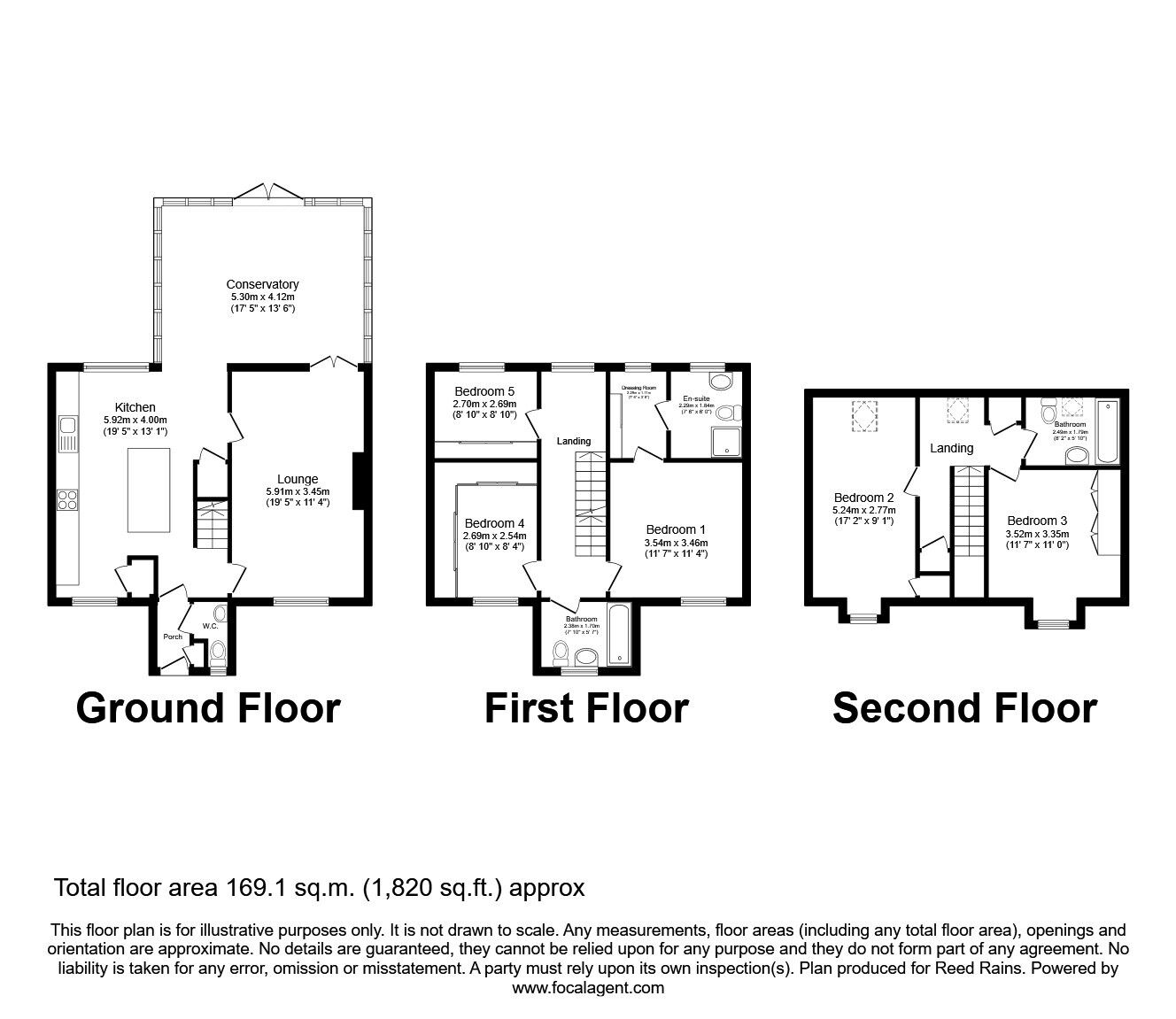 Floorplan of 5 bedroom Detached House for sale, Fox Bank Close, Widnes, Cheshire, WA8