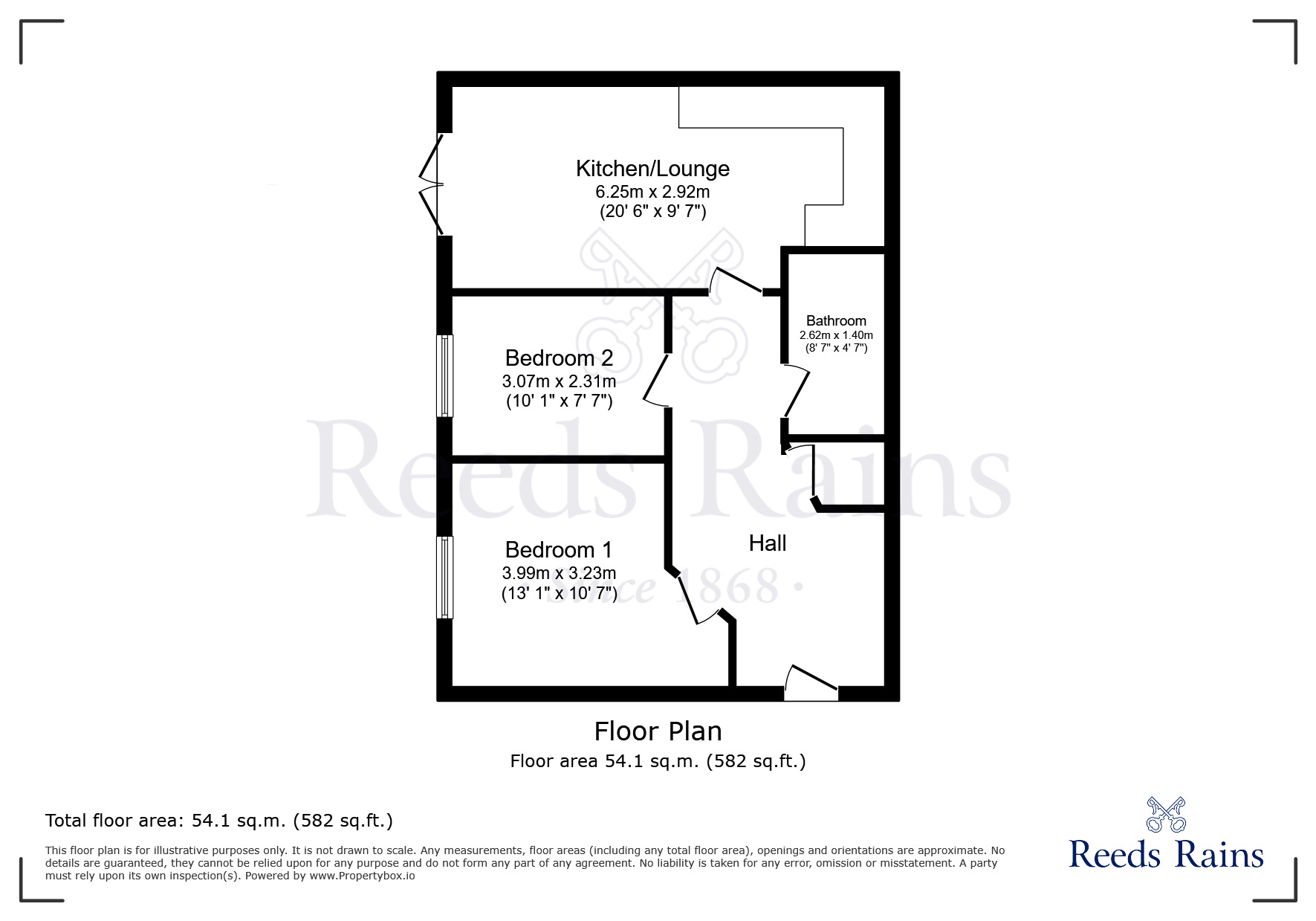 Floorplan of 2 bedroom  Flat to rent, Guest Street, Widnes, Cheshire, WA8
