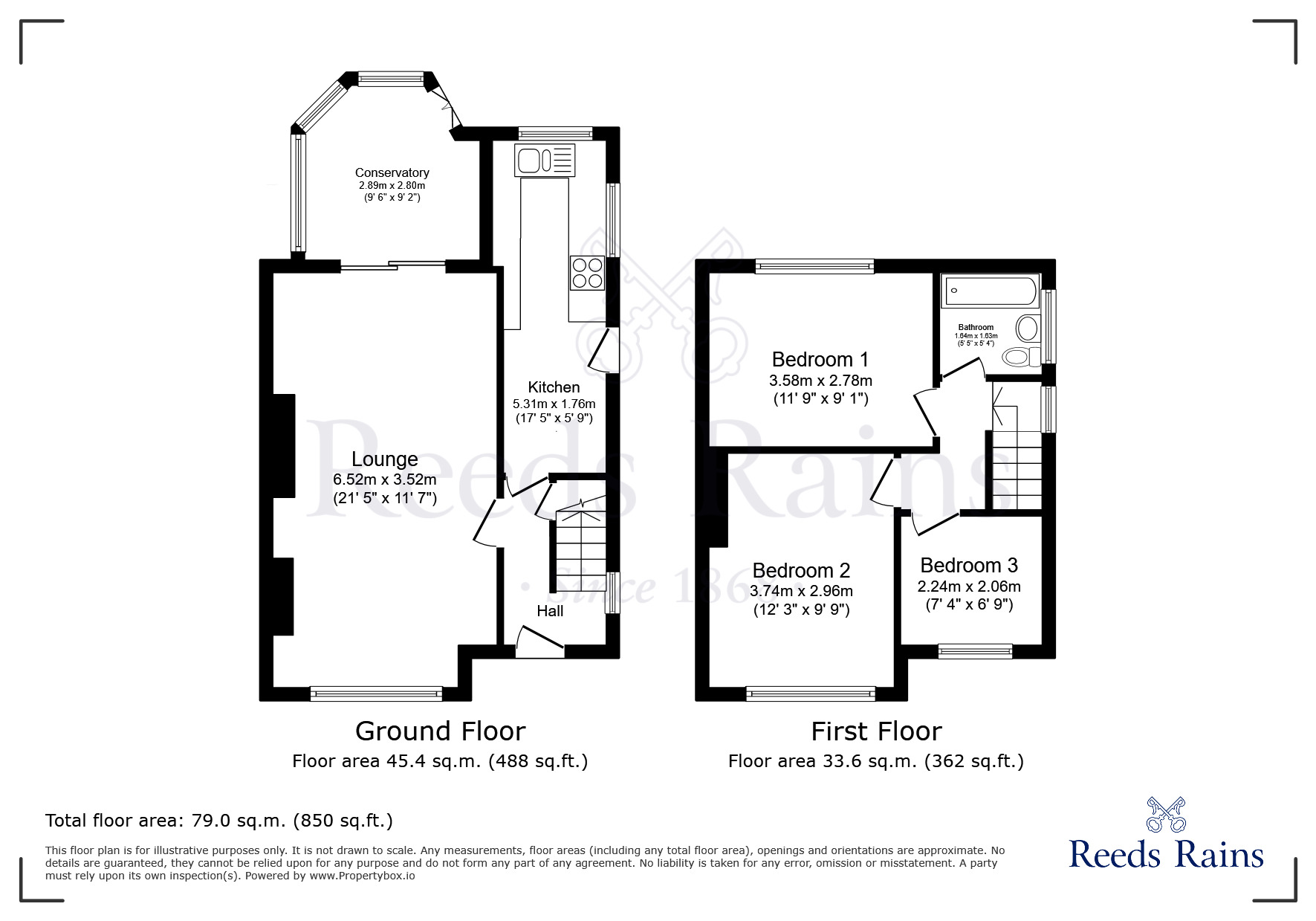 Floorplan of 3 bedroom Semi Detached House to rent, Farnworth Street, Widnes, Cheshire, WA8