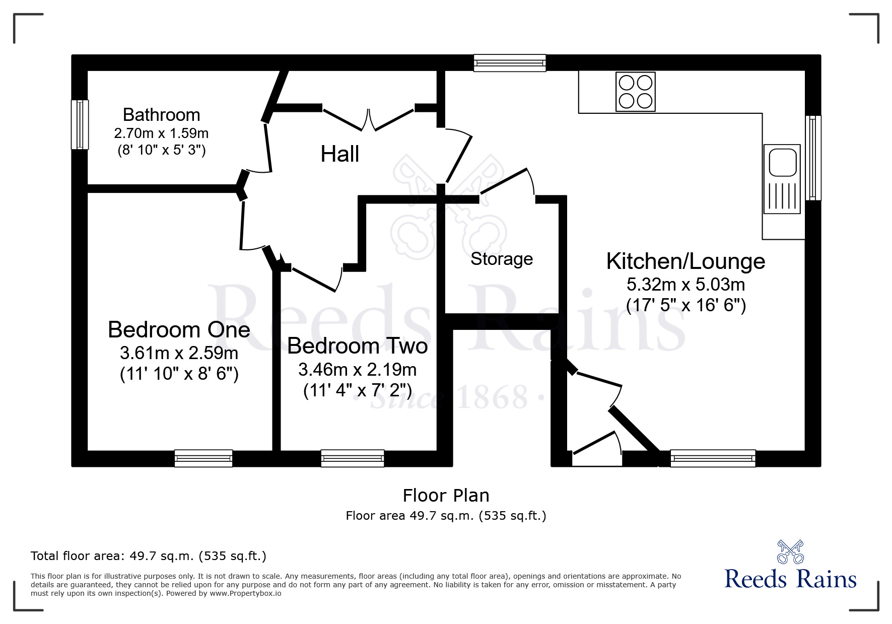 Floorplan of 2 bedroom Flat to rent, Farnworth Mews, Widnes, Cheshire, WA8