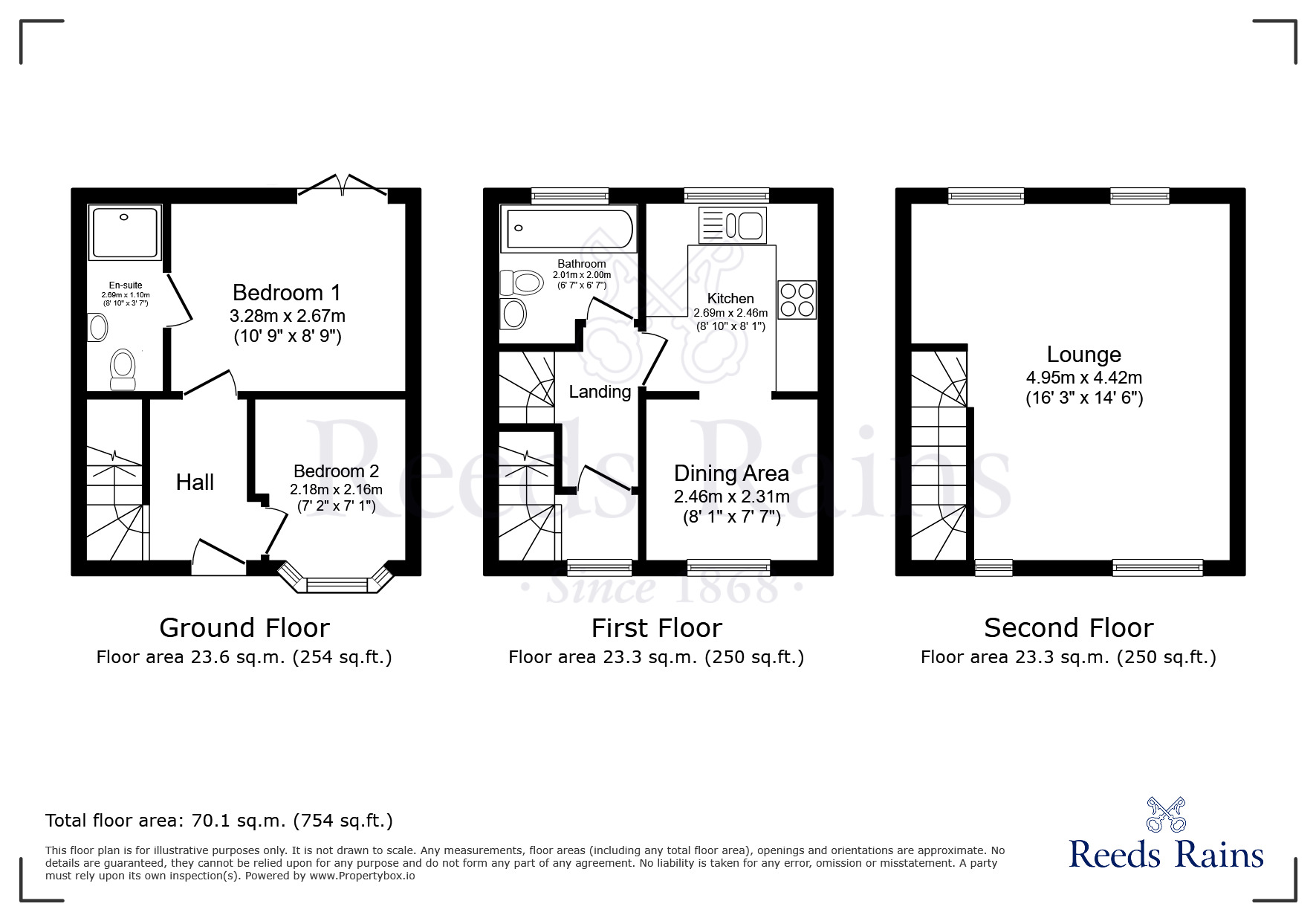Floorplan of Semi Detached House for sale, Upton Rocks Mews, Widnes, Cheshire, WA8