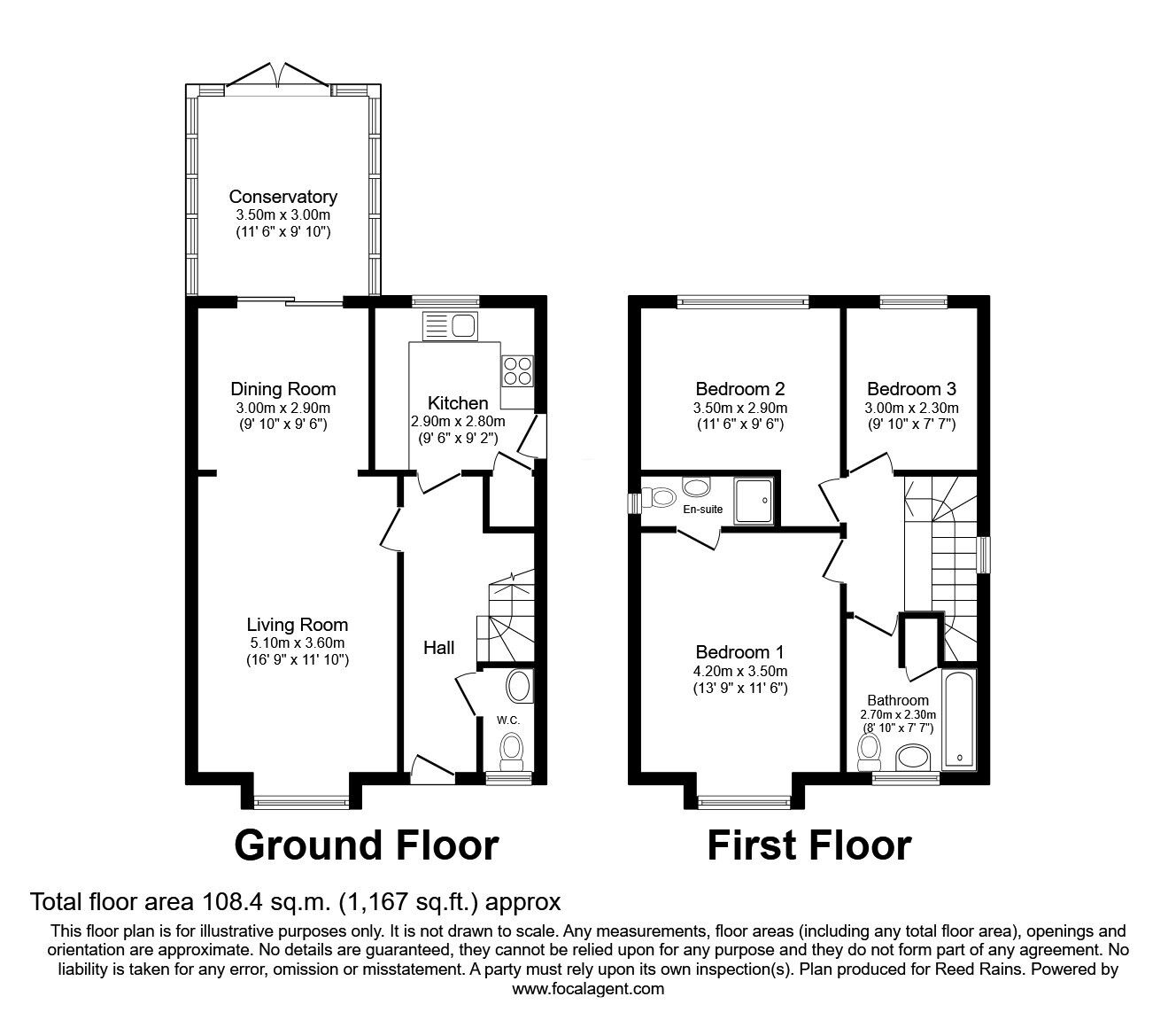 Floorplan of 3 bedroom Detached House for sale, Iris Close, Widnes, Cheshire, WA8