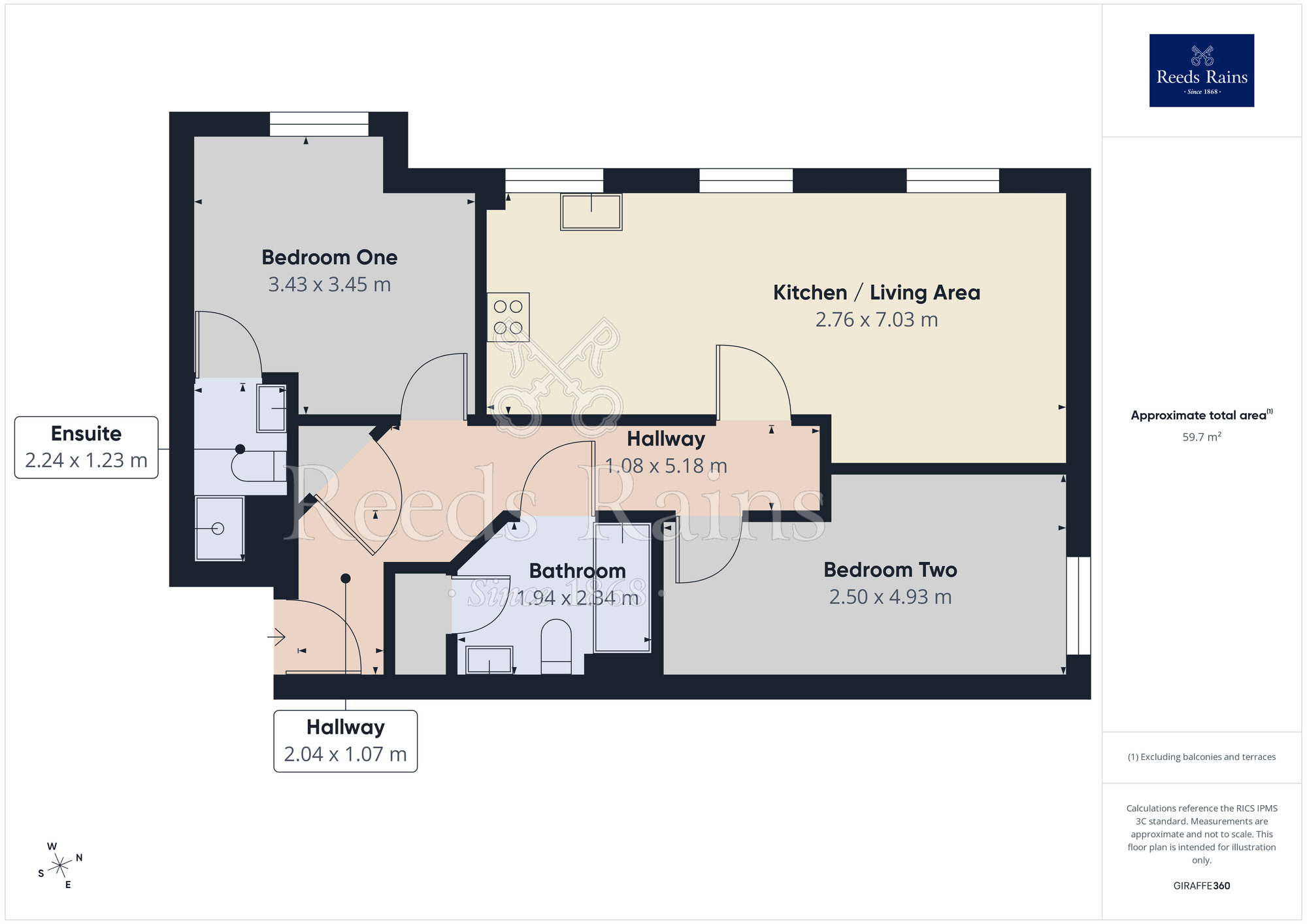 Floorplan of 2 bedroom Flat to rent, Upton Rocks Avenue, Widnes, Cheshire, WA8