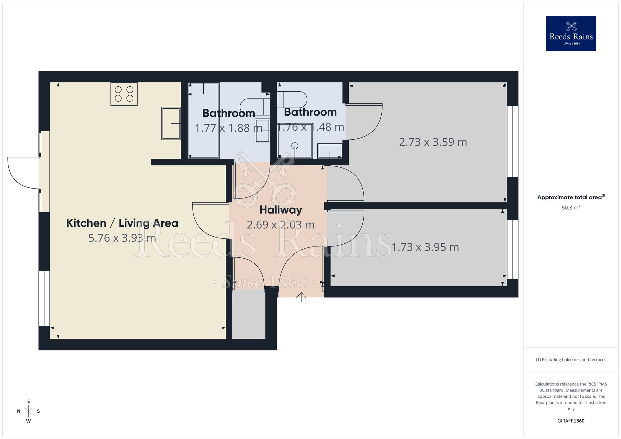 Floorplan of 2 bedroom Flat for sale, Randle Mews, Widnes, Cheshire, WA8