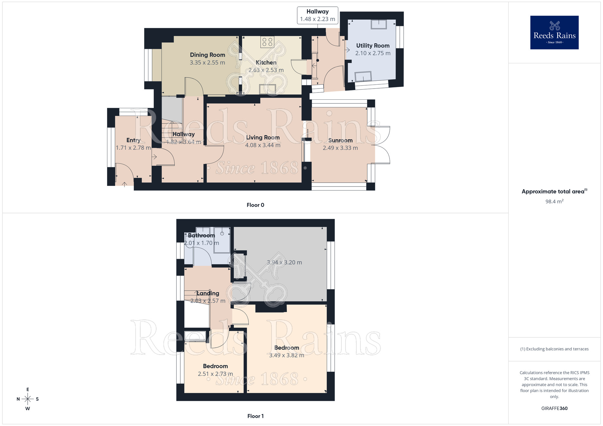 Floorplan of 3 bedroom End Terrace House for sale, Liverpool Road, Widnes, Cheshire, WA8