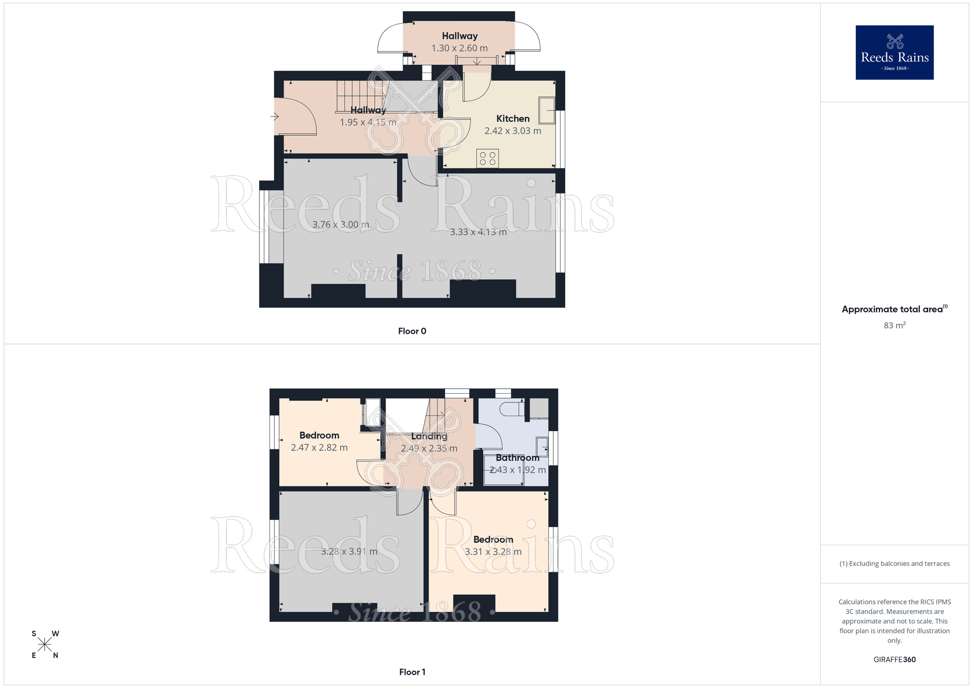 Floorplan of 3 bedroom Semi Detached House for sale, Kingsway, Widnes, Cheshire, WA8