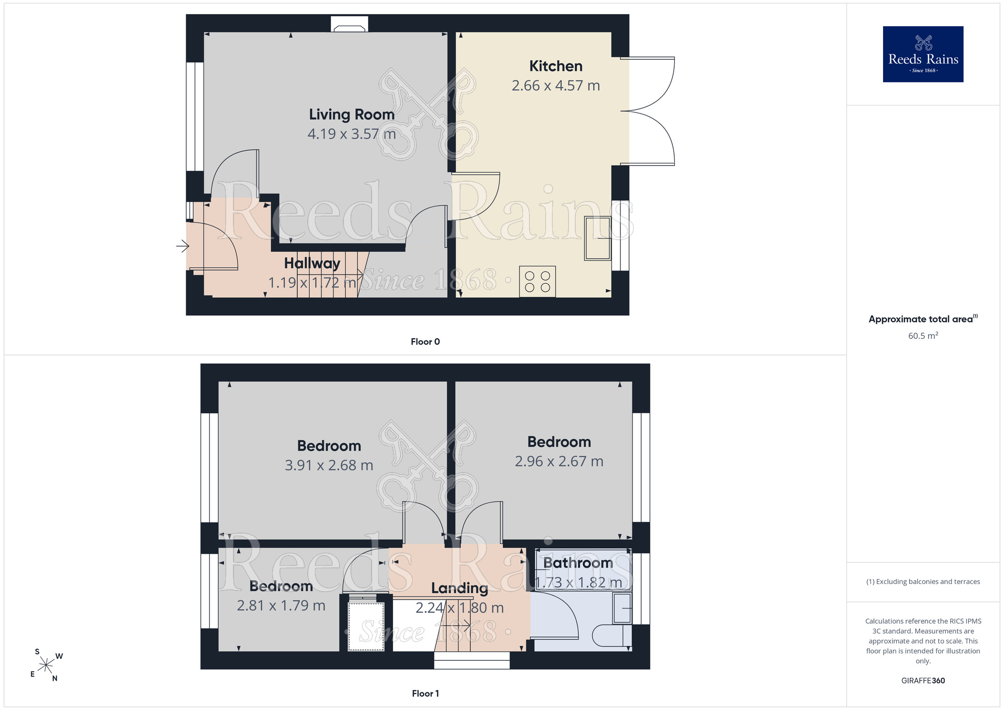 Floorplan of 3 bedroom Semi Detached House for sale, Hale Road, Widnes, Cheshire, WA8