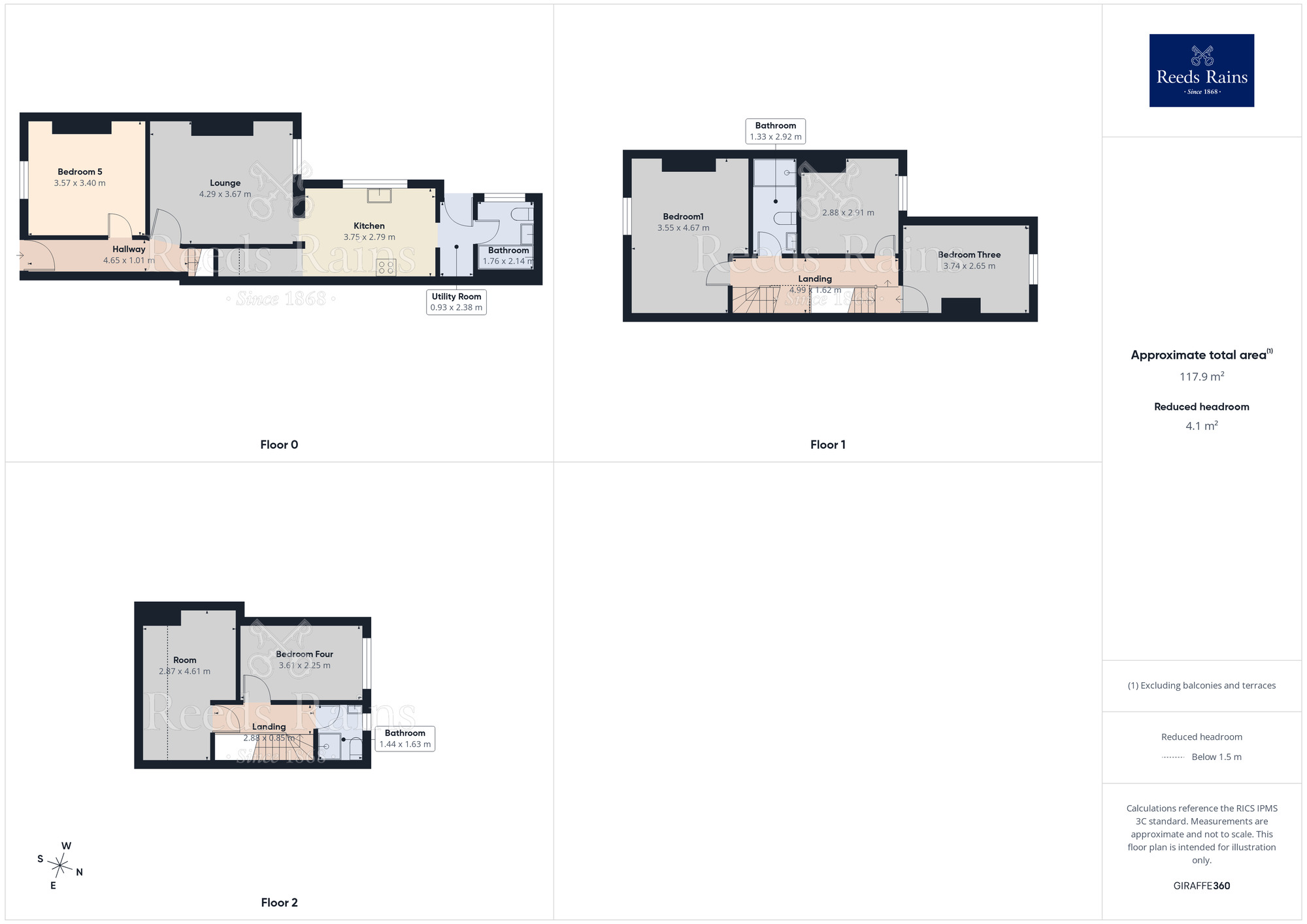 Floorplan of 5 bedroom Mid Terrace House for sale, Milton Road, Widnes, Cheshire, WA8