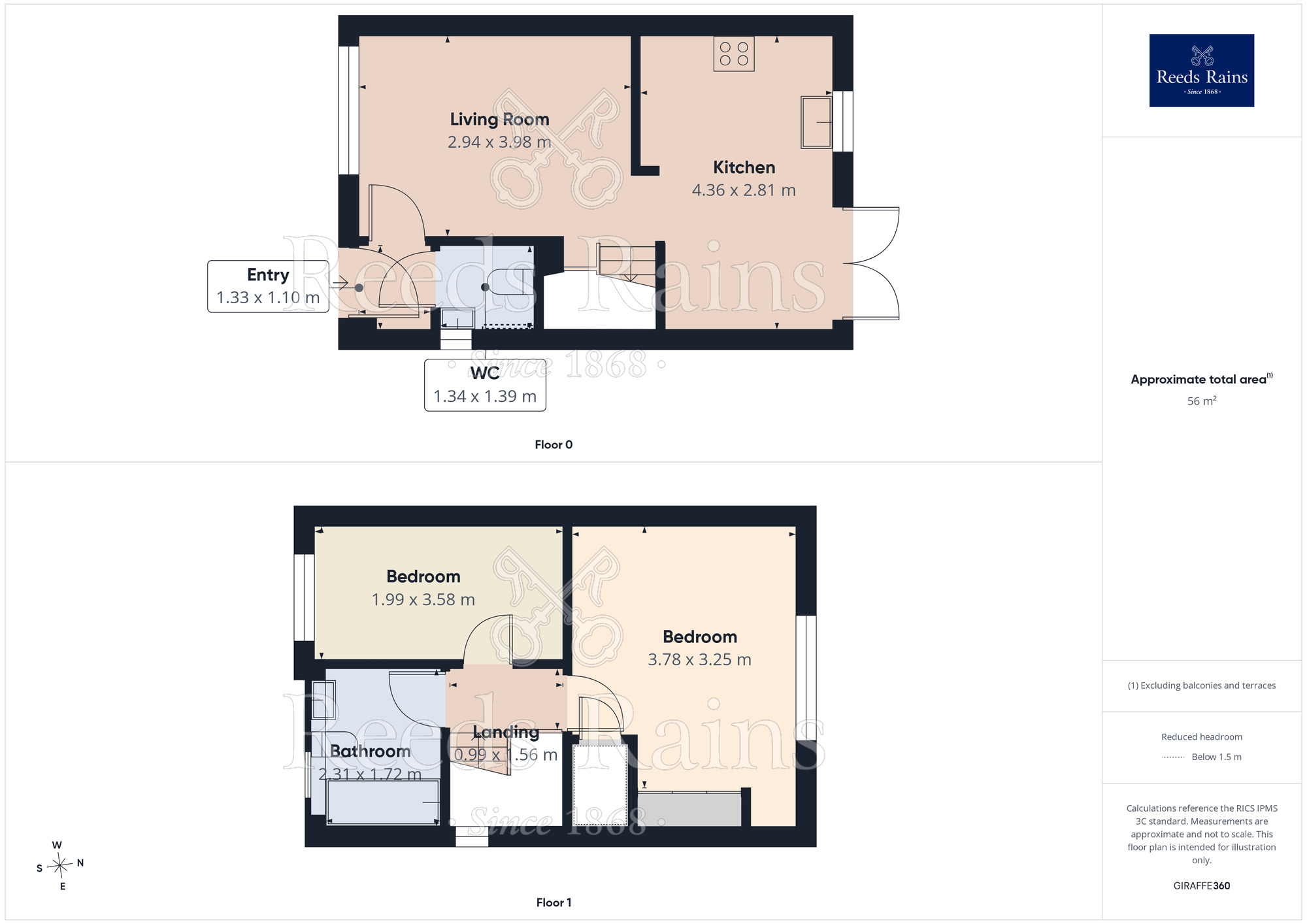 Floorplan of 2 bedroom Semi Detached House for sale, Kensal Green, Widnes, Cheshire, WA8