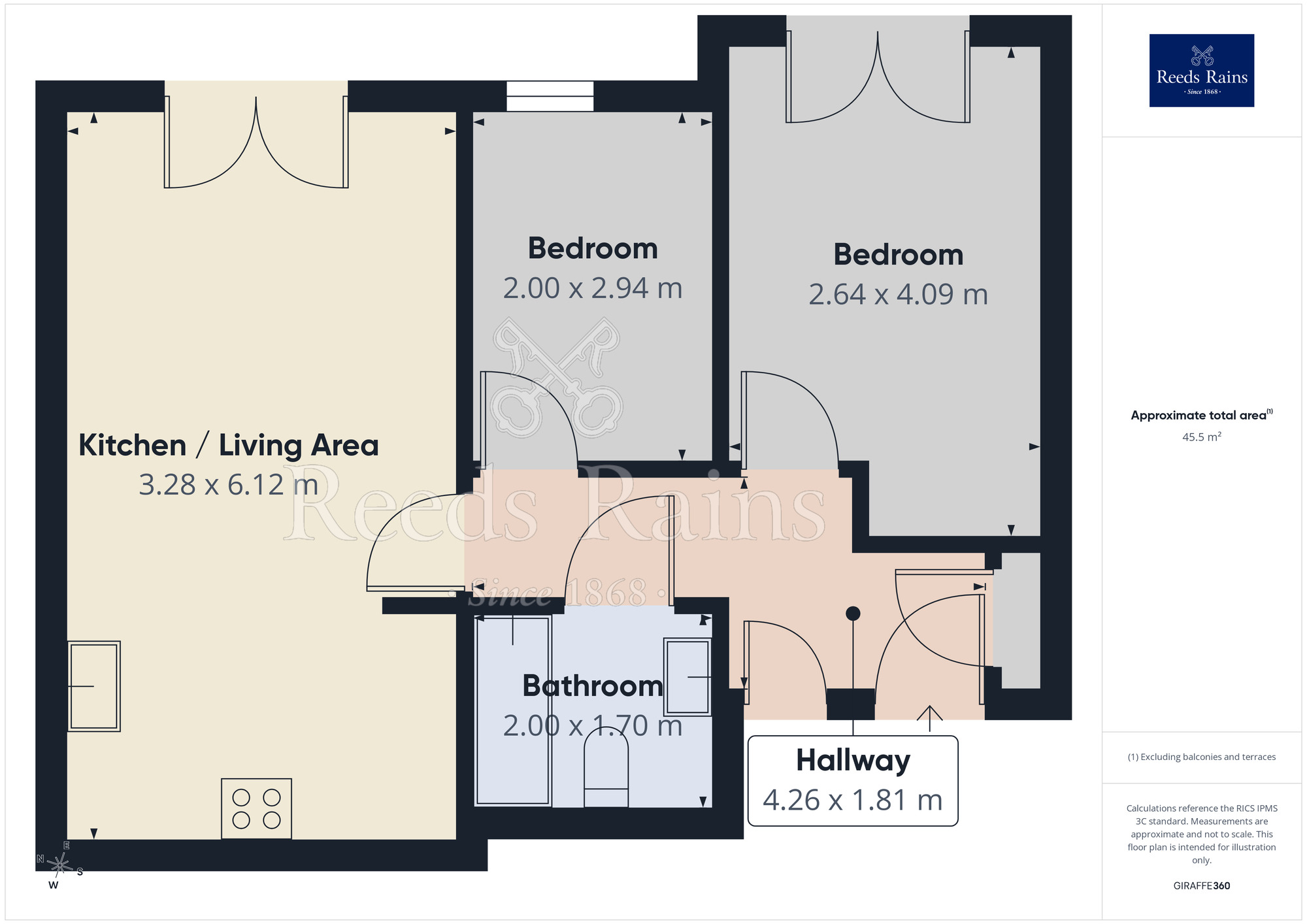 Floorplan of 2 bedroom Flat for sale, St. Michaels View, Widnes, Cheshire, WA8