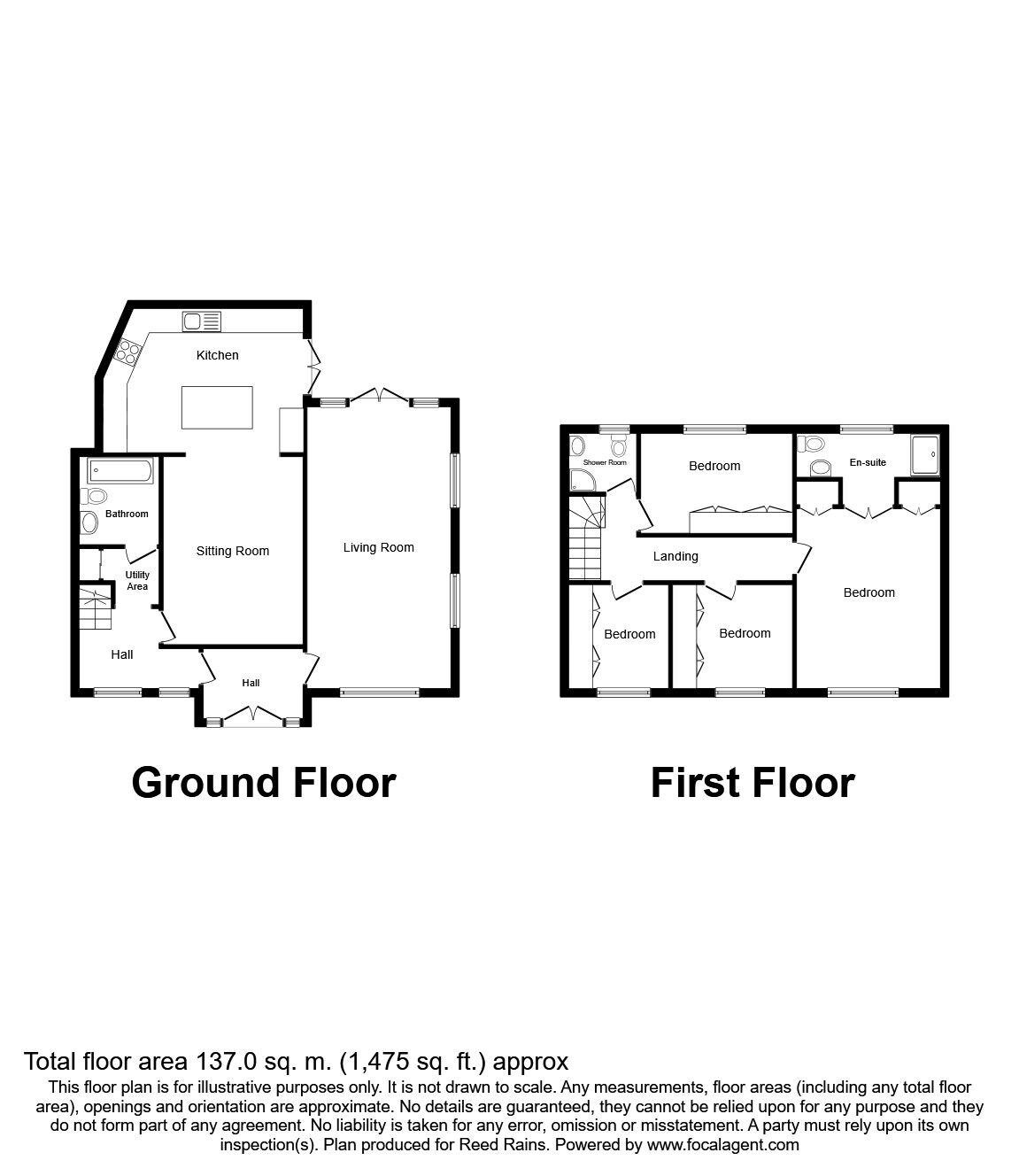 Floorplan of 4 bedroom Semi Detached House for sale, Oakfield Road, Cheshire, SK9