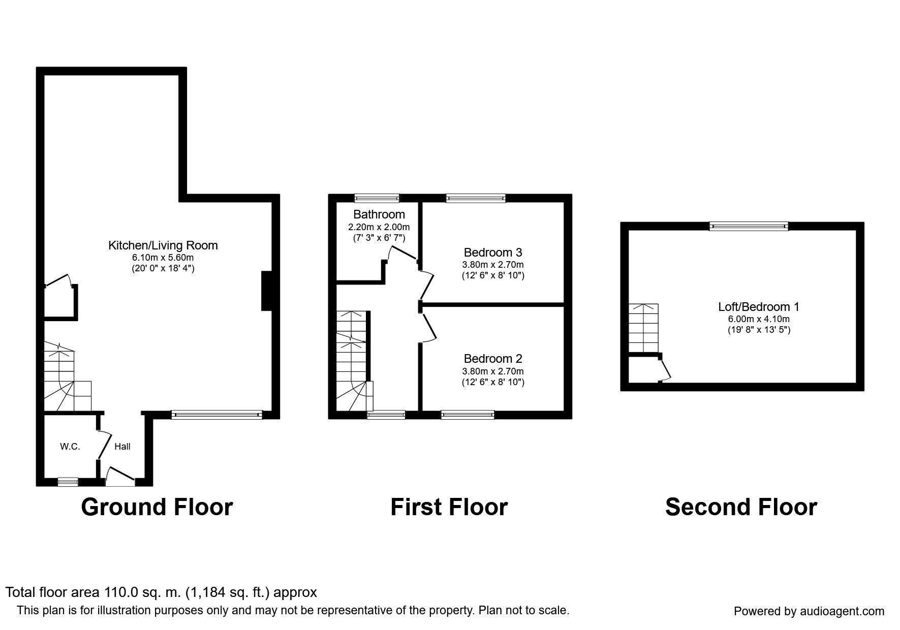 Floorplan of 3 bedroom Semi Detached House to rent, Henbury Road, Handforth, Cheshire, SK9