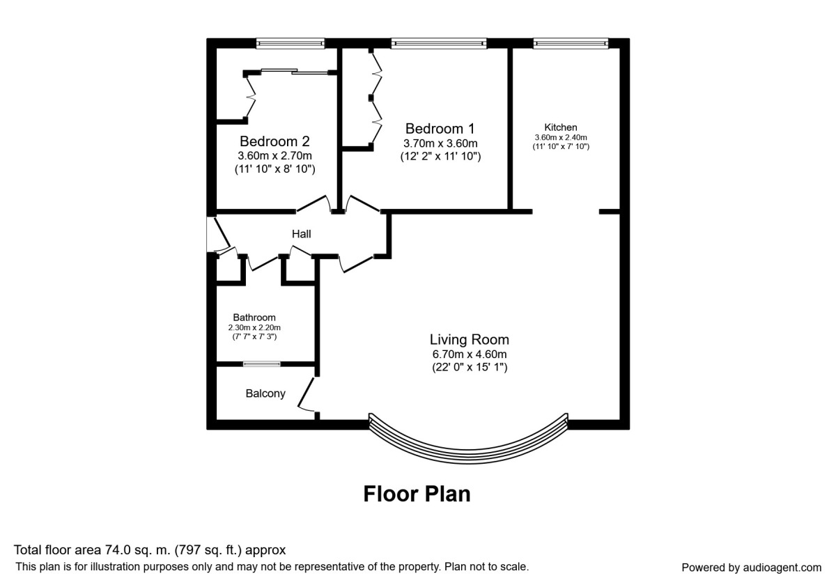 Floorplan of 2 bedroom  Flat to rent, Lynton Lane, Alderley Edge, Cheshire, SK9