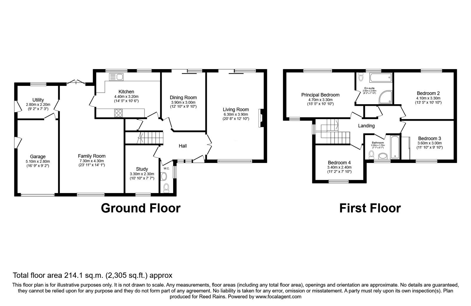 Floorplan of 4 bedroom Detached House for sale, Overhill Road, Wilmslow, Cheshire, SK9