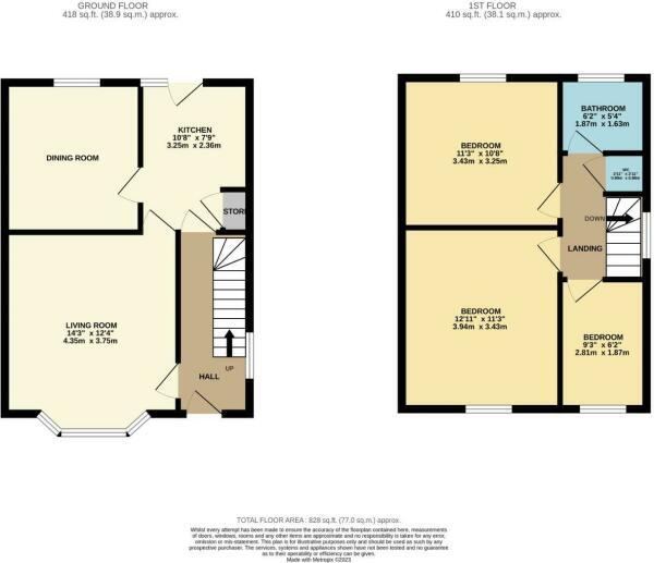 Floorplan of 3 bedroom Semi Detached House to rent, Elm Crescent, Alderley Edge, Cheshire, SK9