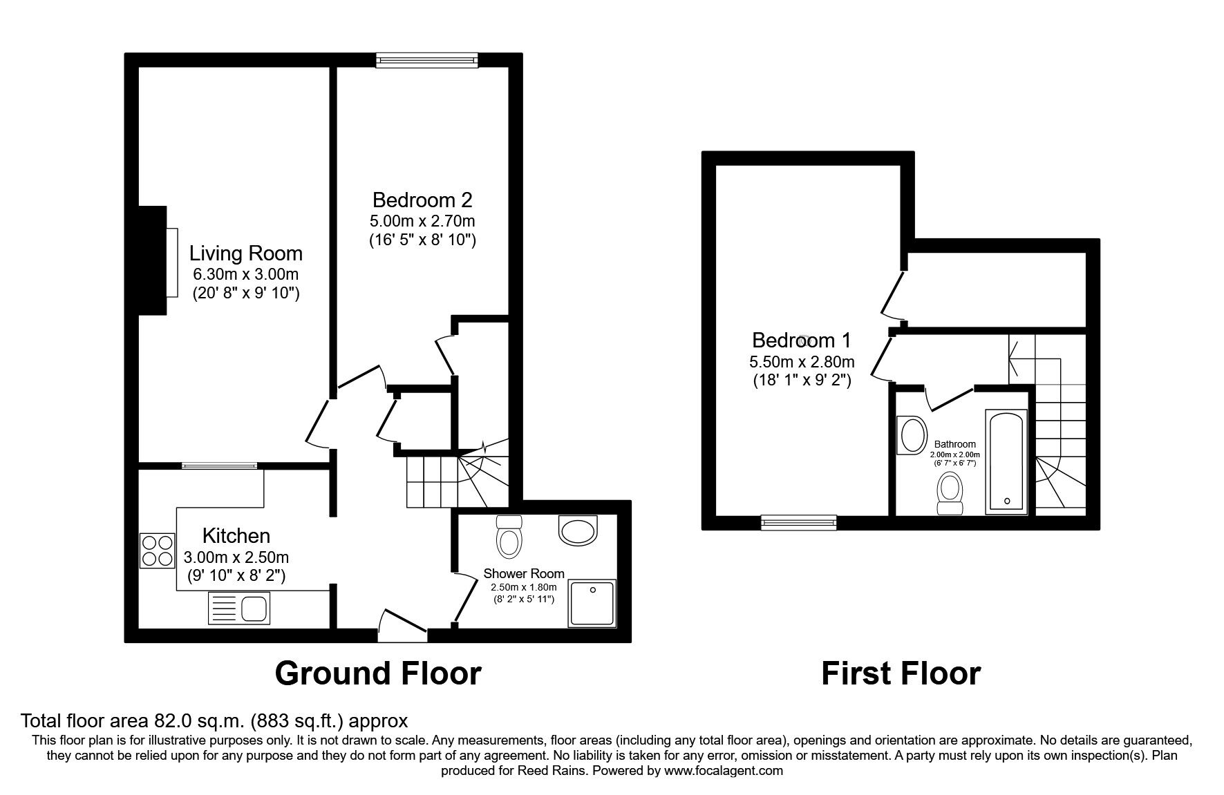 Floorplan of 2 bedroom  Flat for sale, Altrincham Road, Styal, Cheshire, SK9
