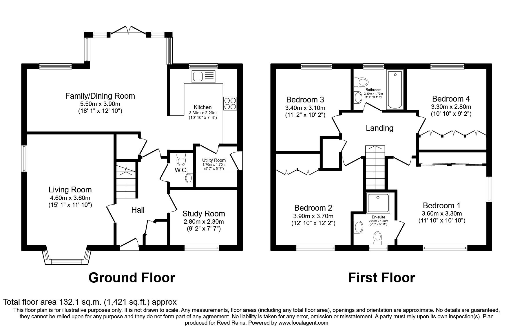 Floorplan of 4 bedroom Detached House for sale, Primrose Way, Wilmslow, Cheshire, SK9