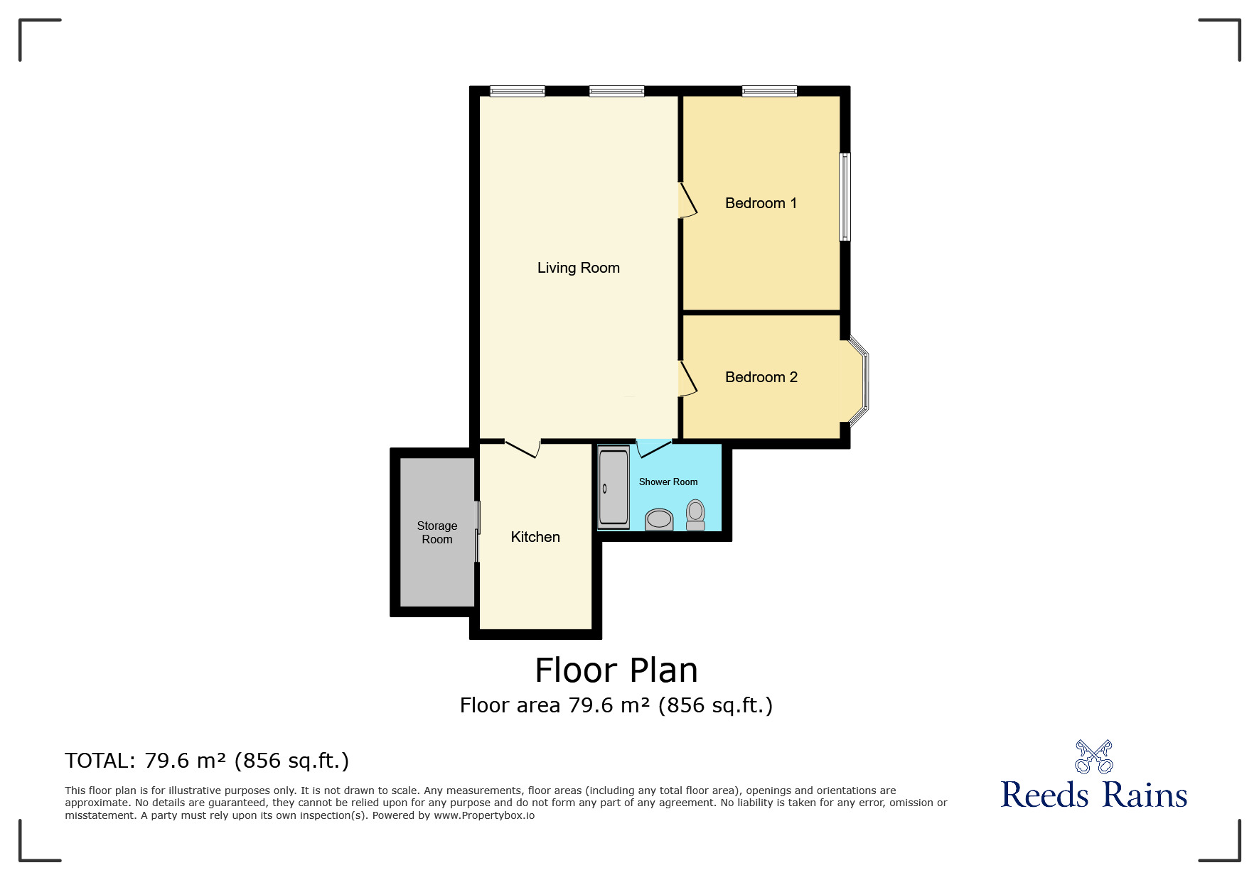 Floorplan of 2 bedroom  Flat for sale, Spath Lane, Handforth, Cheshire, SK9