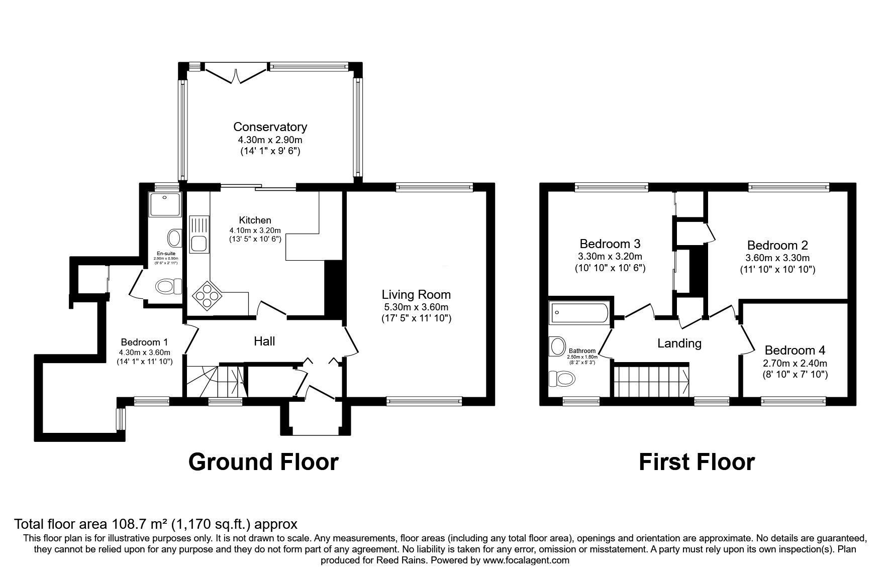 Floorplan of 3 bedroom Semi Detached House for sale, Knutsford Road, Alderley Edge, Cheshire, SK9