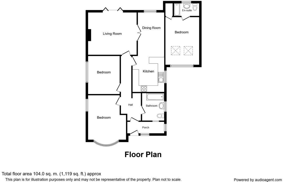 Floorplan of 3 bedroom Detached Bungalow for sale, Stanneylands Drive, Wilmslow, Cheshire, SK9