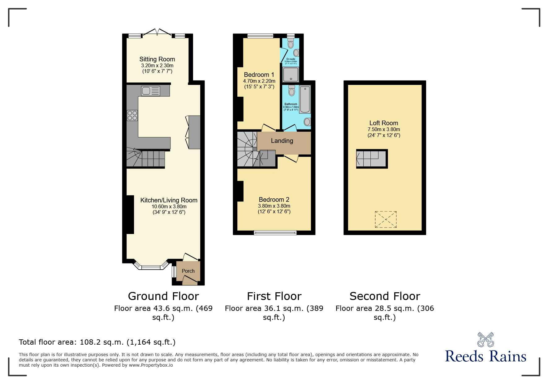 Floorplan of 2 bedroom Mid Terrace House for sale, Hawthorn Street, Wilmslow, Cheshire, SK9