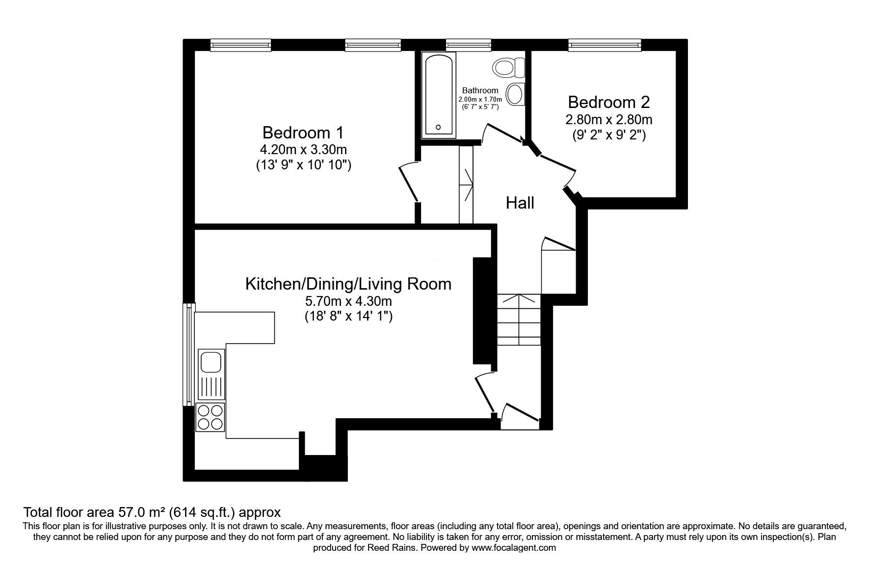 Floorplan of 2 bedroom  Flat for sale, Davey Lane, Alderley Edge, Cheshire, SK9
